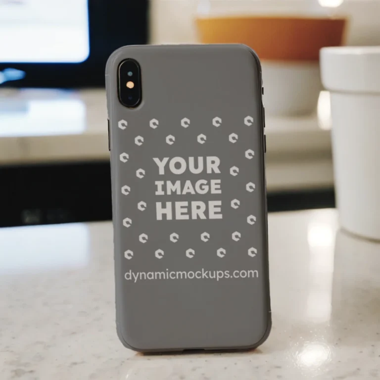 iPhone Gray Phone Case Mockup Template