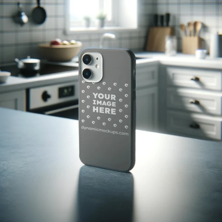 iPhone Gray Phone Case Mockup Template
