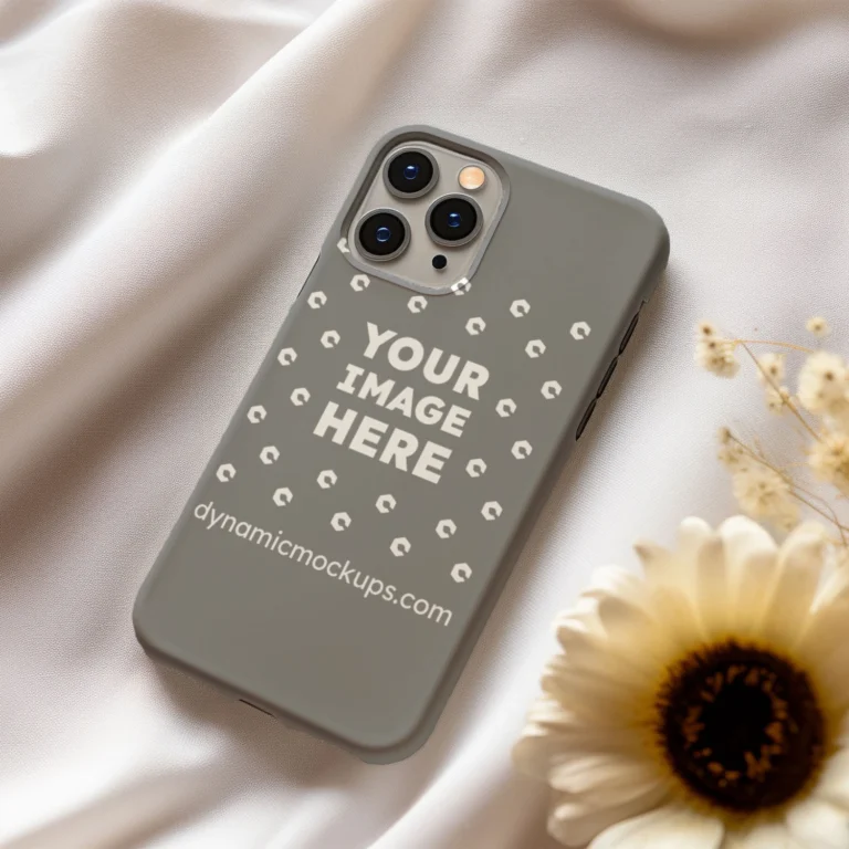 iPhone Gray Phone Case Mockup Template
