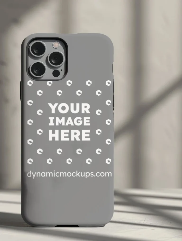 iPhone Gray Phone Case Mockup Template