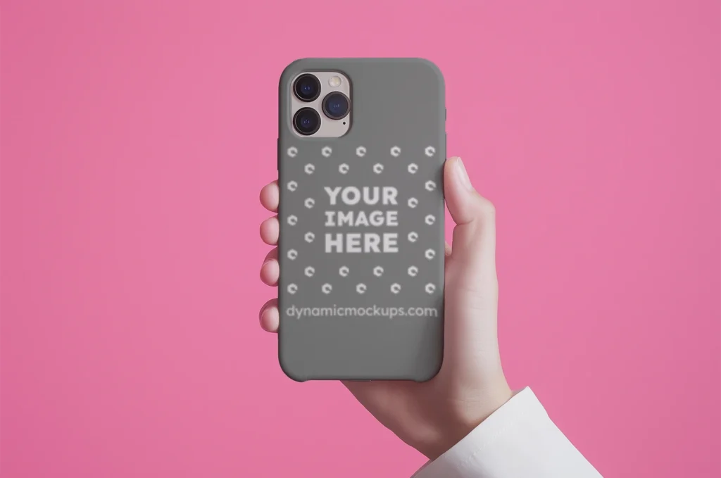 iPhone Gray Phone Case Mockup Template