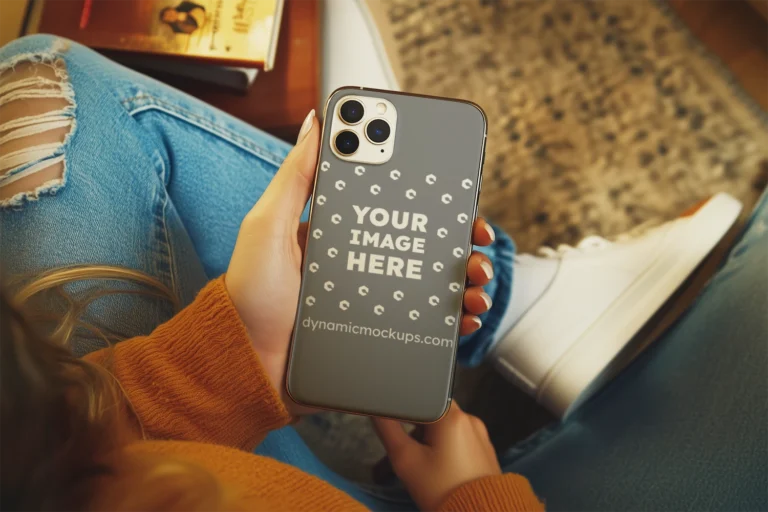 iPhone Gray Phone Case Mockup Template