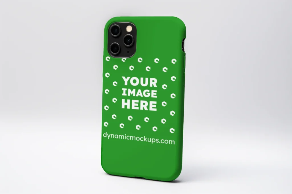 iPhone Green Phone Case Mockup Template