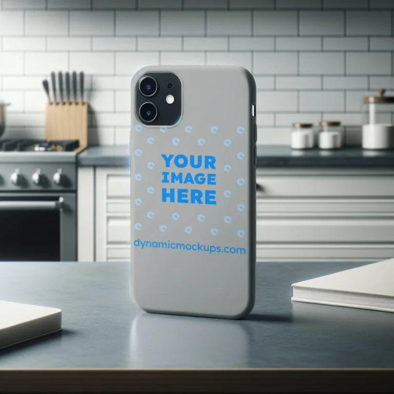 iPhone Light Gray Phone Case Mockup Template