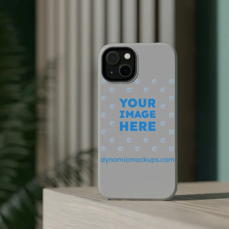 iPhone Light Gray Phone Case Mockup Template