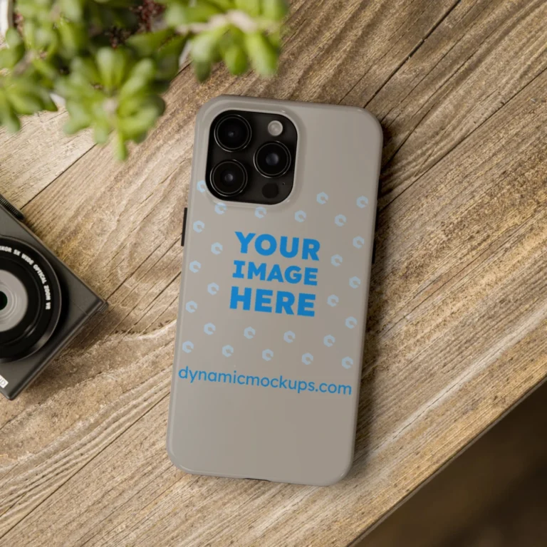 iPhone Light Gray Phone Case Mockup Template