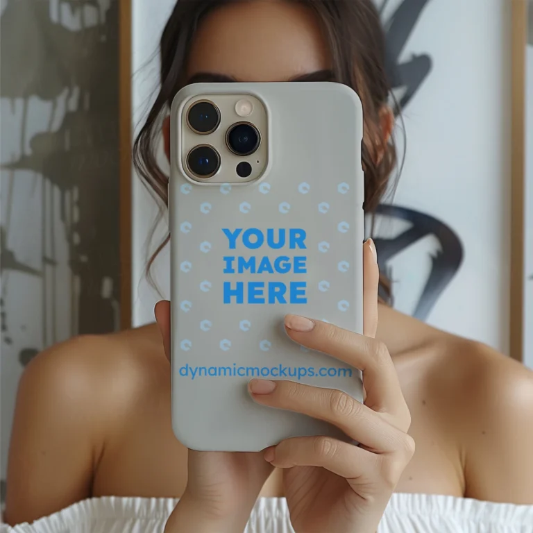 iPhone Light Gray Phone Case Mockup Template
