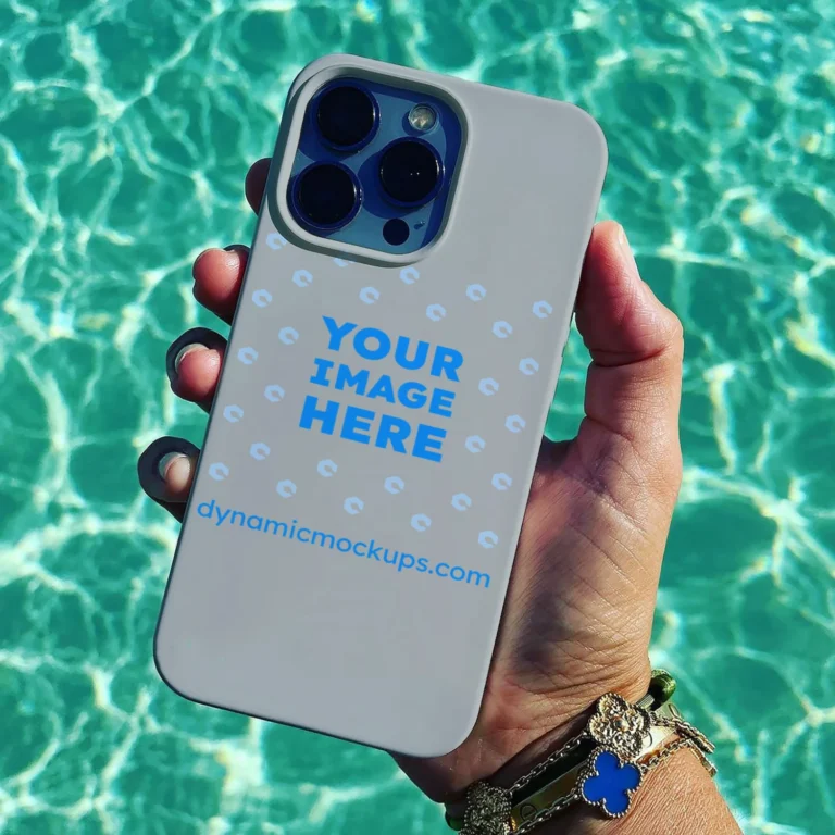 iPhone Light Gray Phone Case Mockup Template
