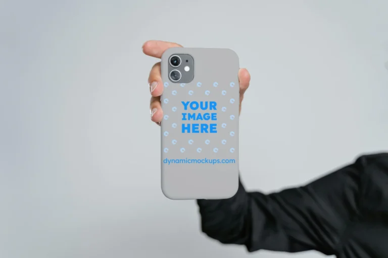 iPhone Light Gray Phone Case Mockup Template