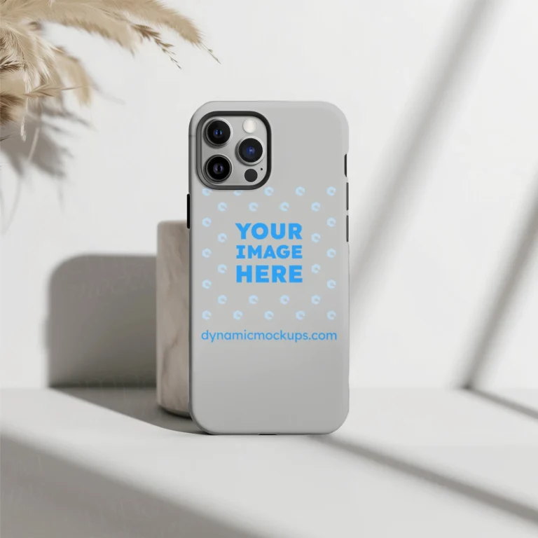 iPhone Light Gray Phone Case Mockup Template