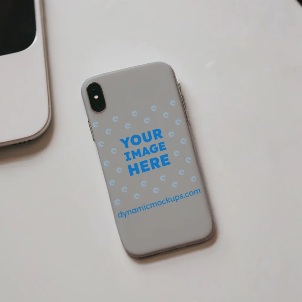 iPhone Light Gray Phone Case Mockup Template