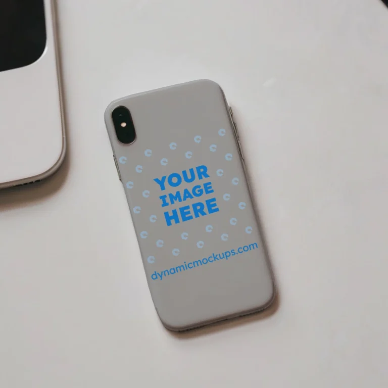 iPhone Light Gray Phone Case Mockup Template