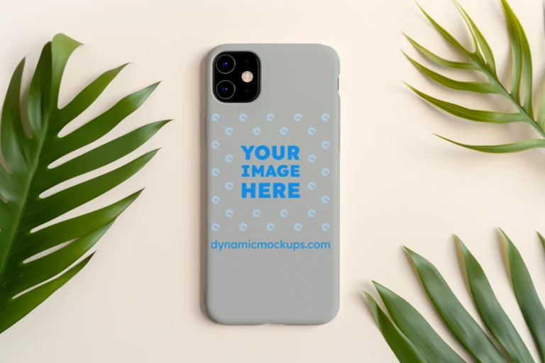 iPhone Light Gray Phone Case Mockup Template