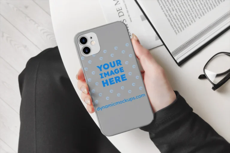 iPhone Light Gray Phone Case Mockup Template