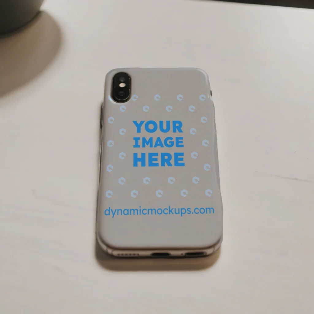 iPhone Light Gray Phone Case Mockup Template
