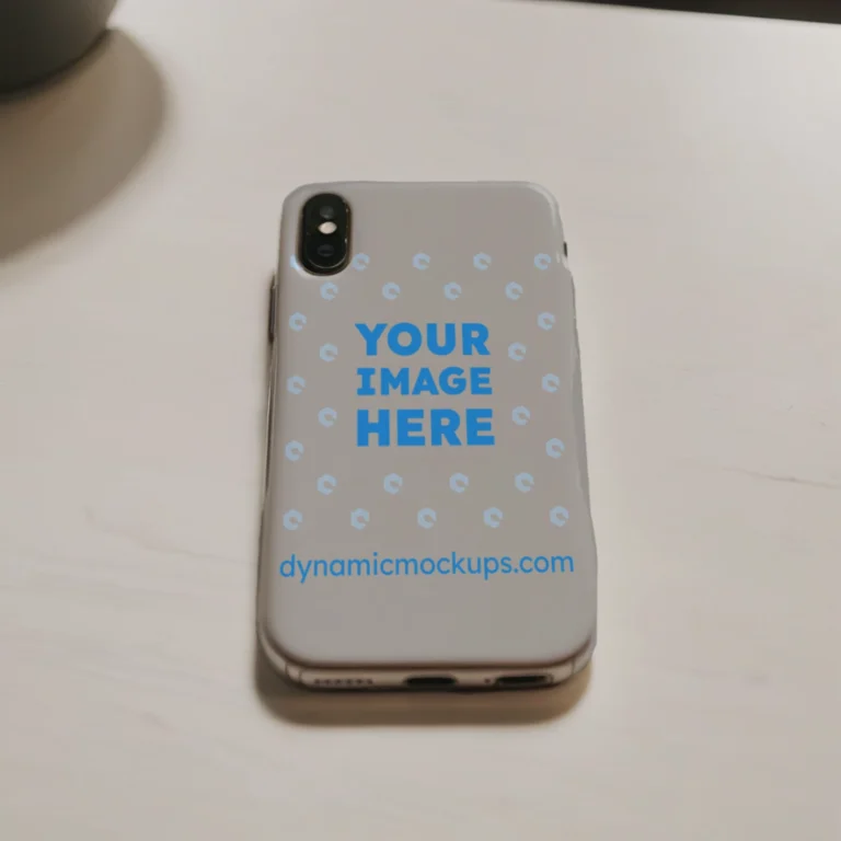 iPhone Light Gray Phone Case Mockup Template