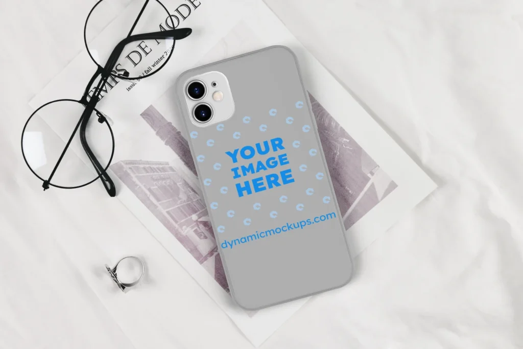 iPhone Light Gray Phone Case Mockup Template