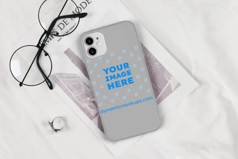 iPhone Light Gray Phone Case Mockup Template