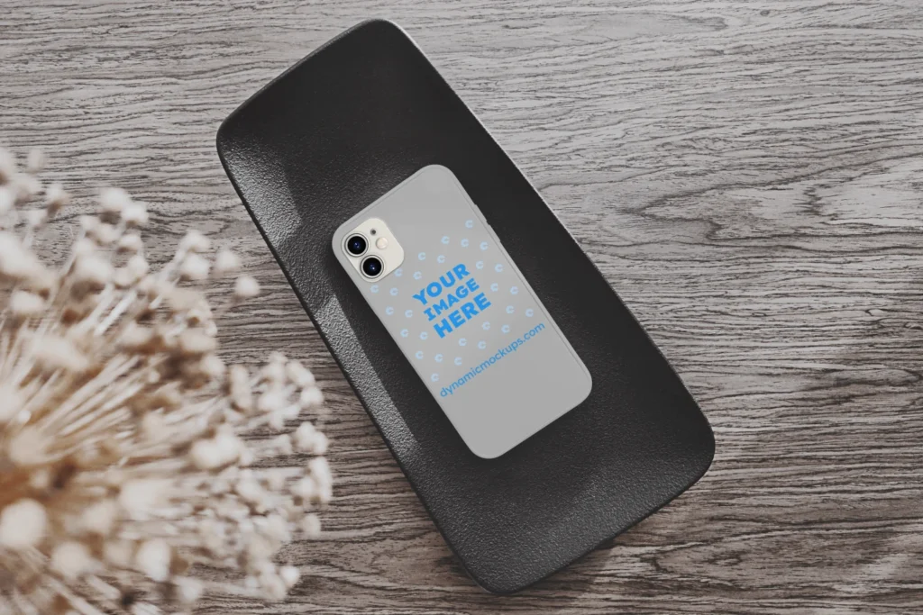 iPhone Light Gray Phone Case Mockup Template