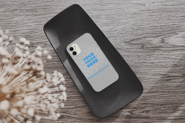 iPhone Light Gray Phone Case Mockup Template