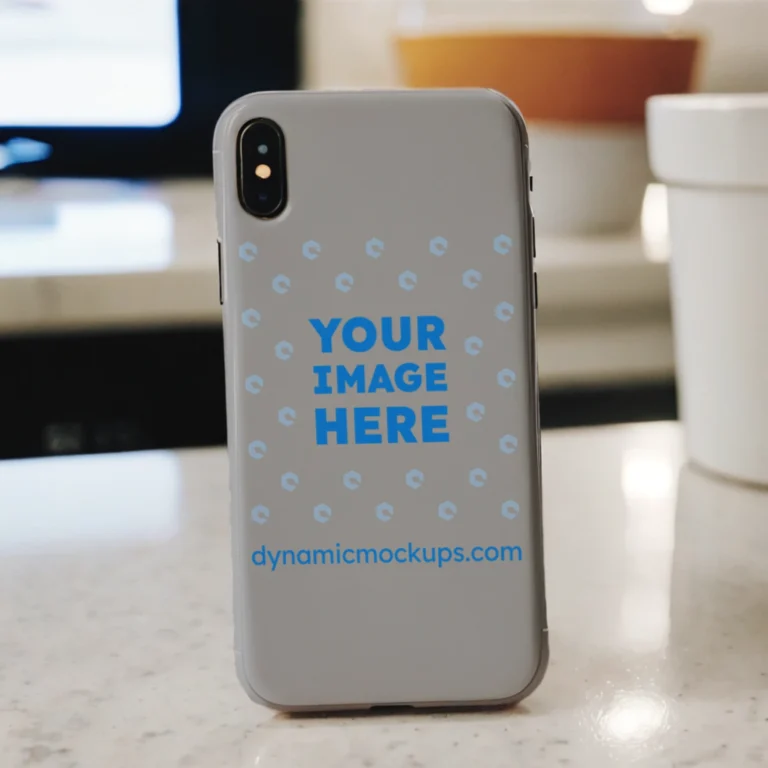 iPhone Light Gray Phone Case Mockup Template