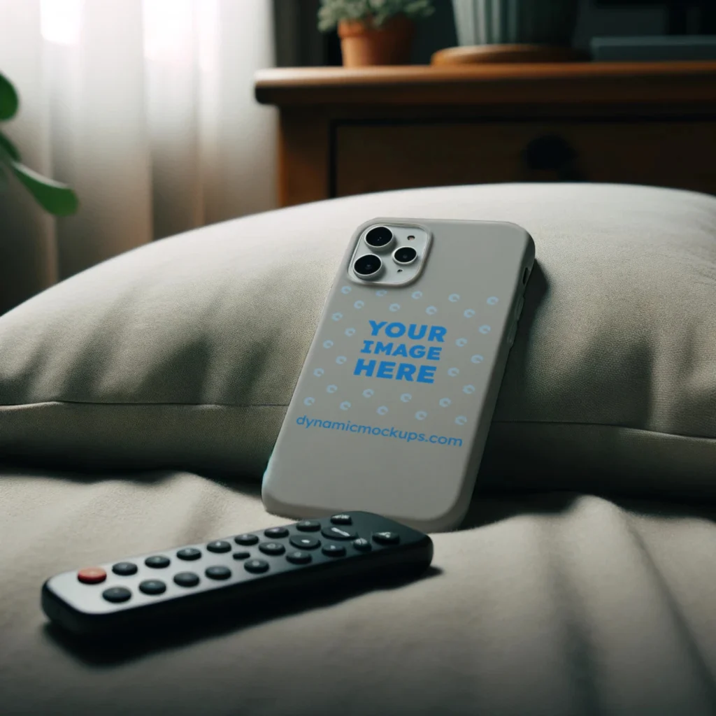 iPhone Light Gray Phone Case Mockup Template