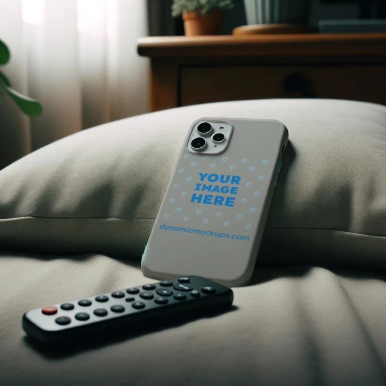 iPhone Light Gray Phone Case Mockup Template