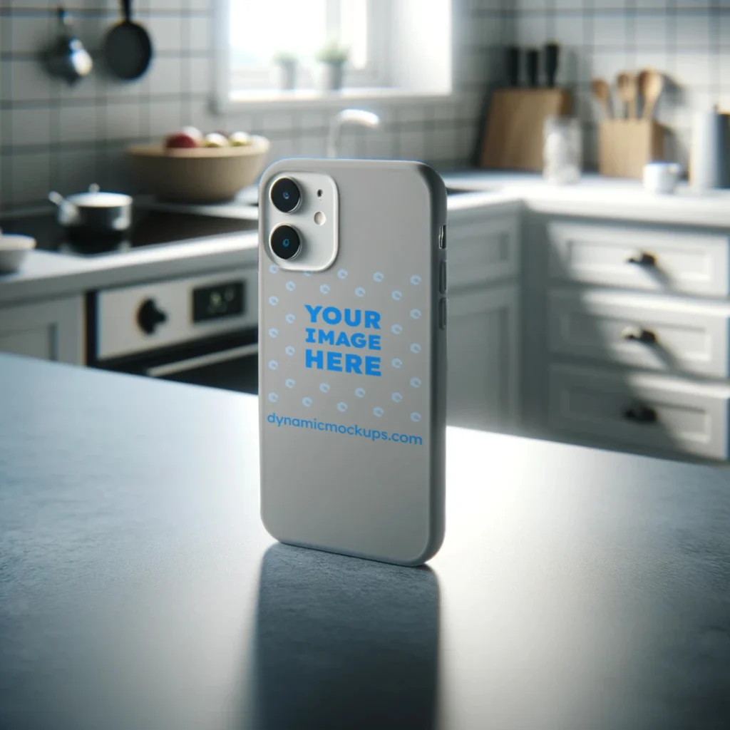 iPhone Light Gray Phone Case Mockup Template