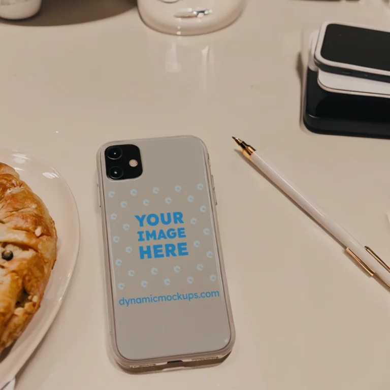 iPhone Light Gray Phone Case Mockup Template