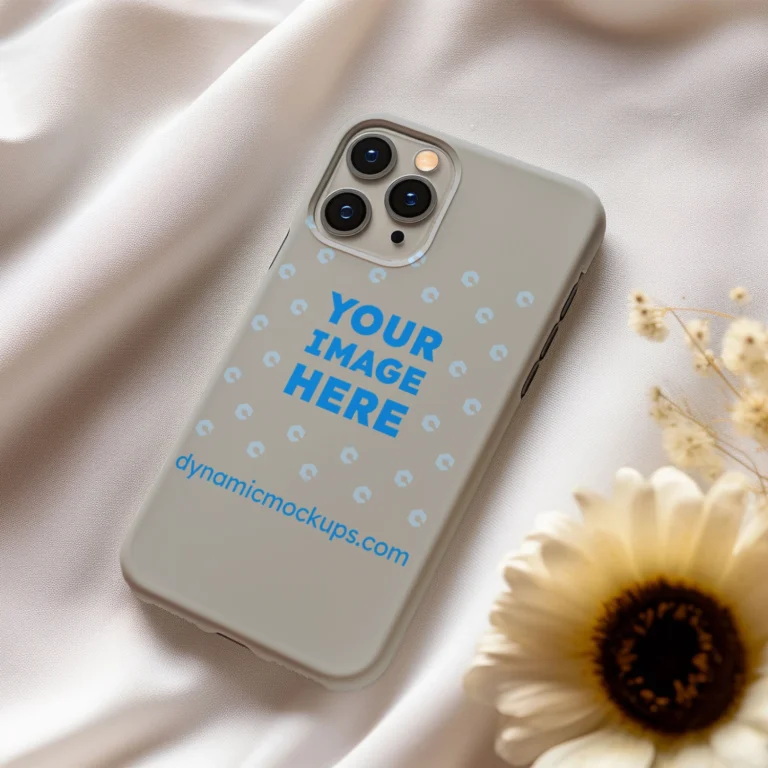 iPhone Light Gray Phone Case Mockup Template