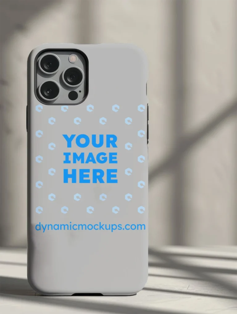 iPhone Light Gray Phone Case Mockup Template