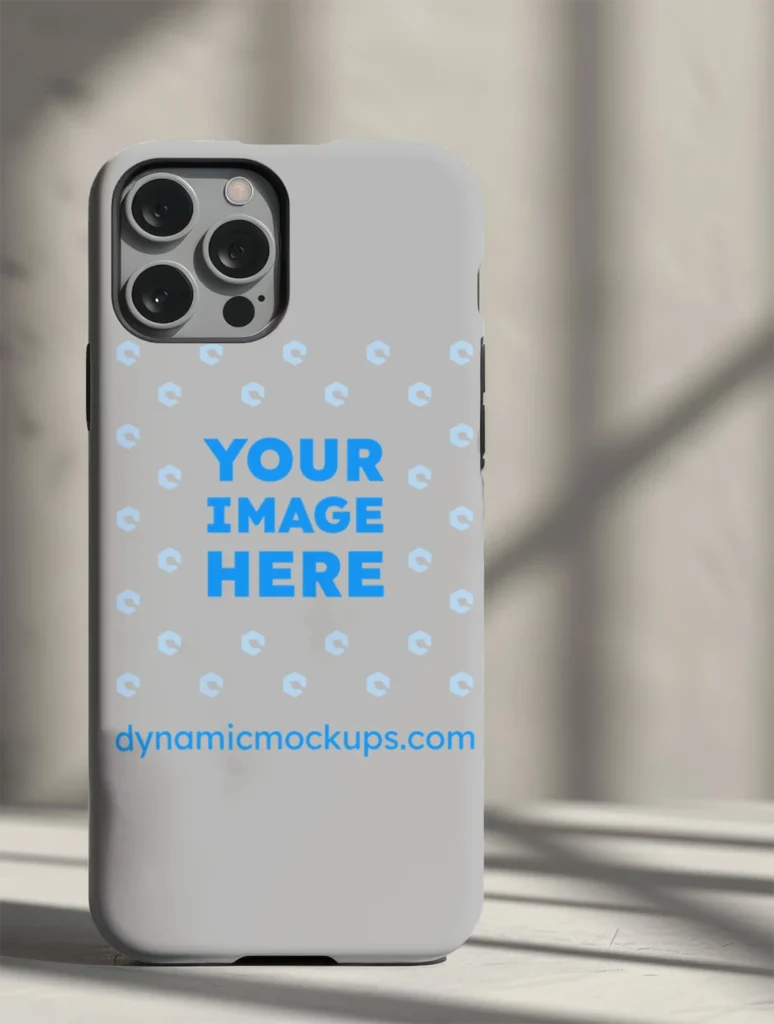 iPhone Light Gray Phone Case Mockup Template