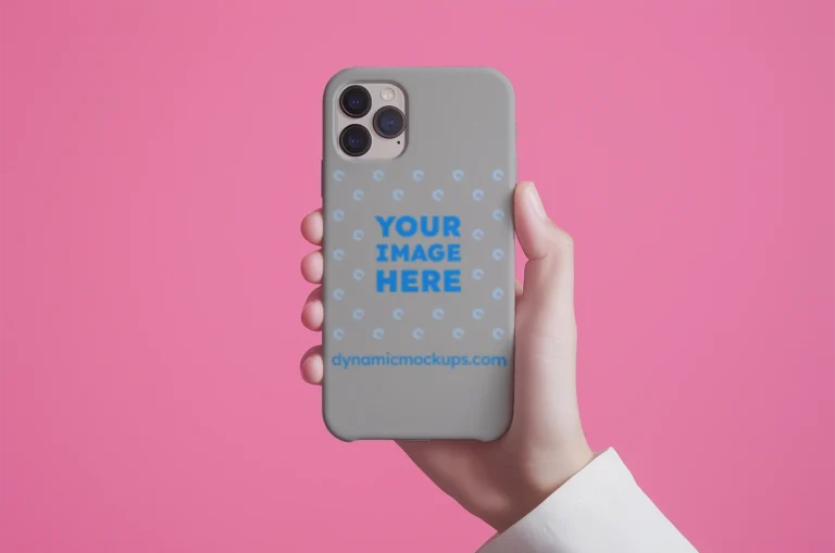 iPhone Light Gray Phone Case Mockup Template