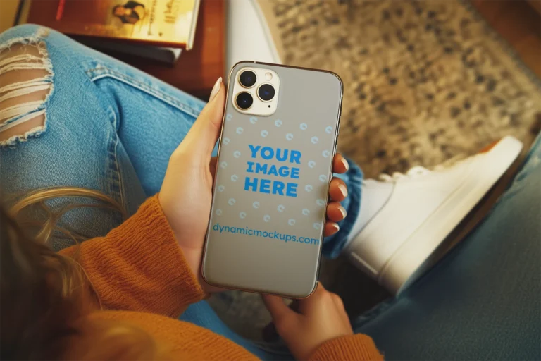 iPhone Light Gray Phone Case Mockup Template