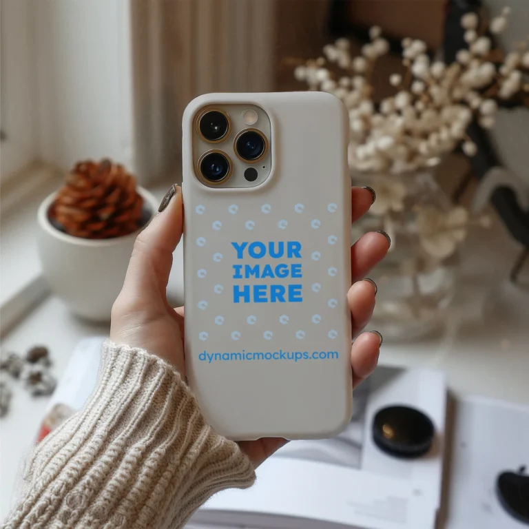 iPhone Light Gray Phone Case Mockup Template
