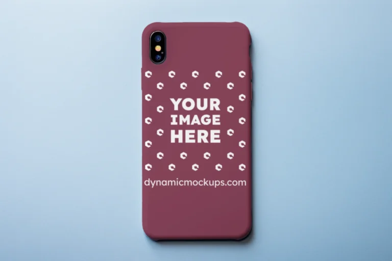 iPhone Maroon Phone Case Mockup Template
