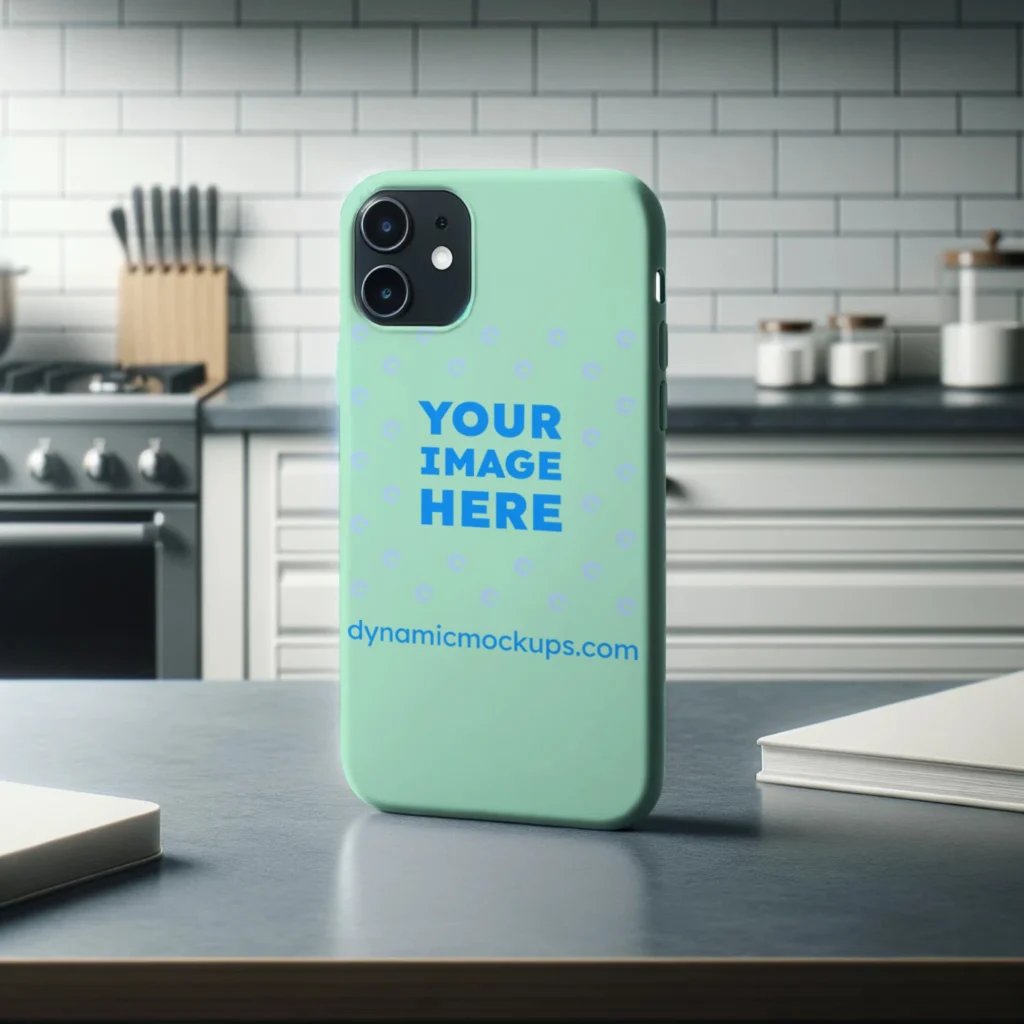iPhone Mint Phone Case Mockup Template