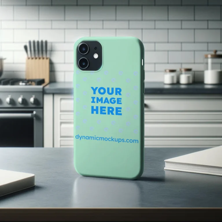 iPhone Mint Phone Case Mockup Template