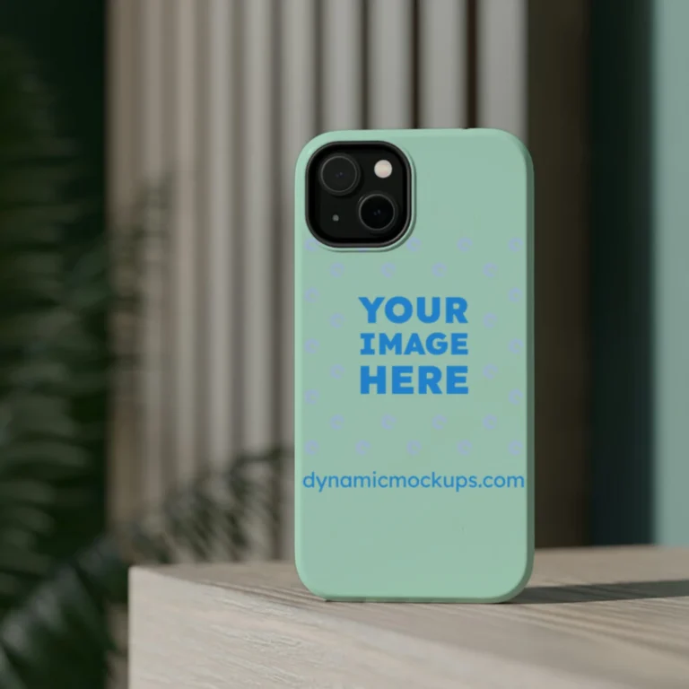 iPhone Mint Phone Case Mockup Template