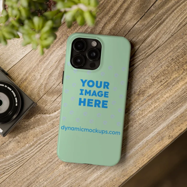 iPhone Mint Phone Case Mockup Template