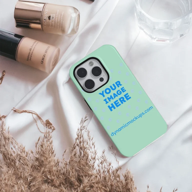 iPhone Mint Phone Case Mockup Template