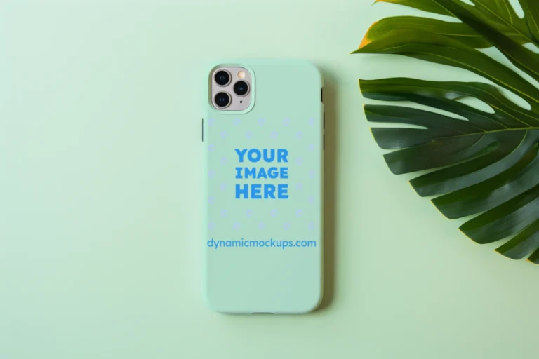 iPhone Mint Phone Case Mockup Template