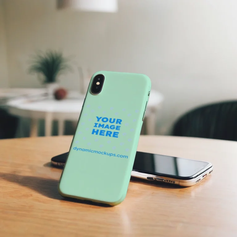 iPhone Mint Phone Case Mockup Template