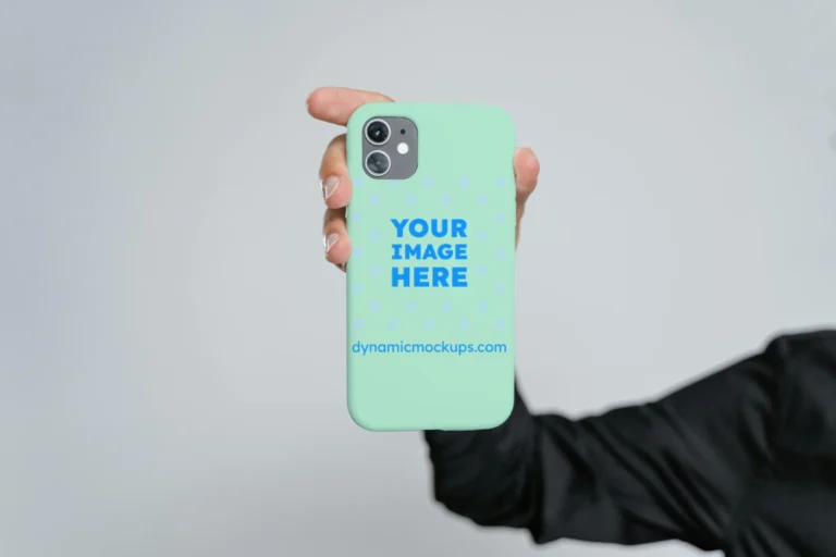 iPhone Mint Phone Case Mockup Template