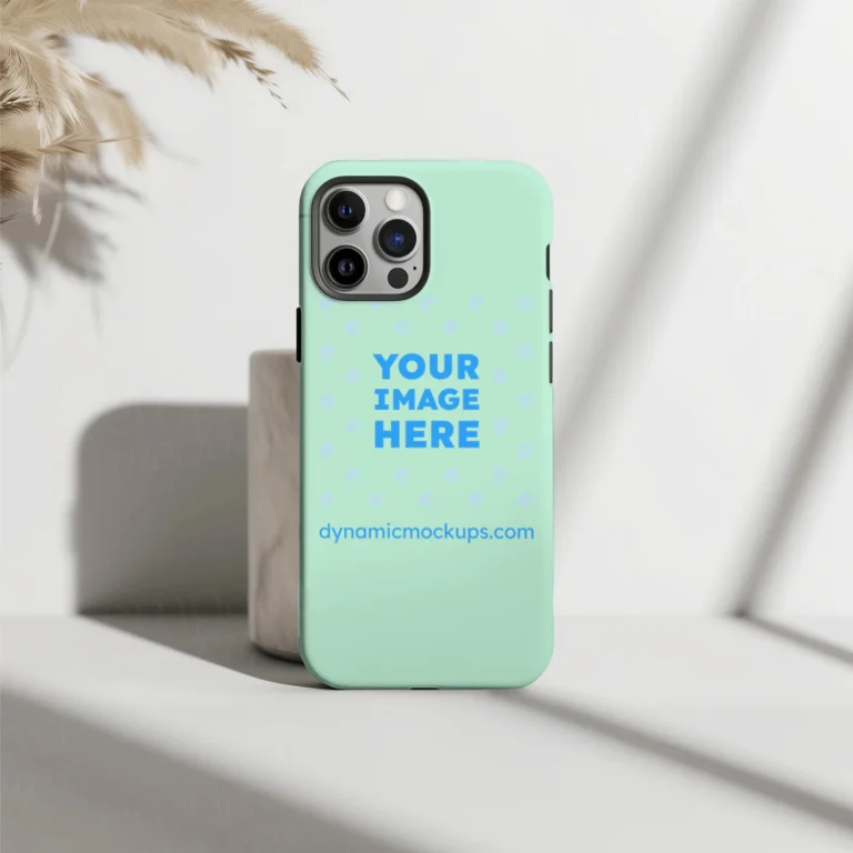 iPhone Mint Phone Case Mockup Template