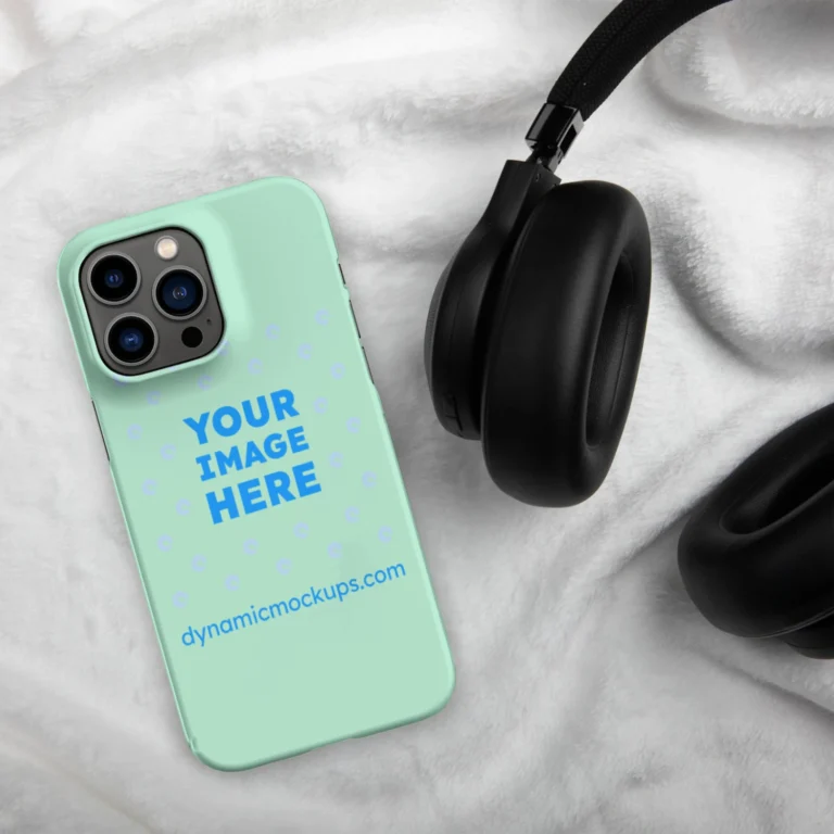 iPhone Mint Phone Case Mockup Template
