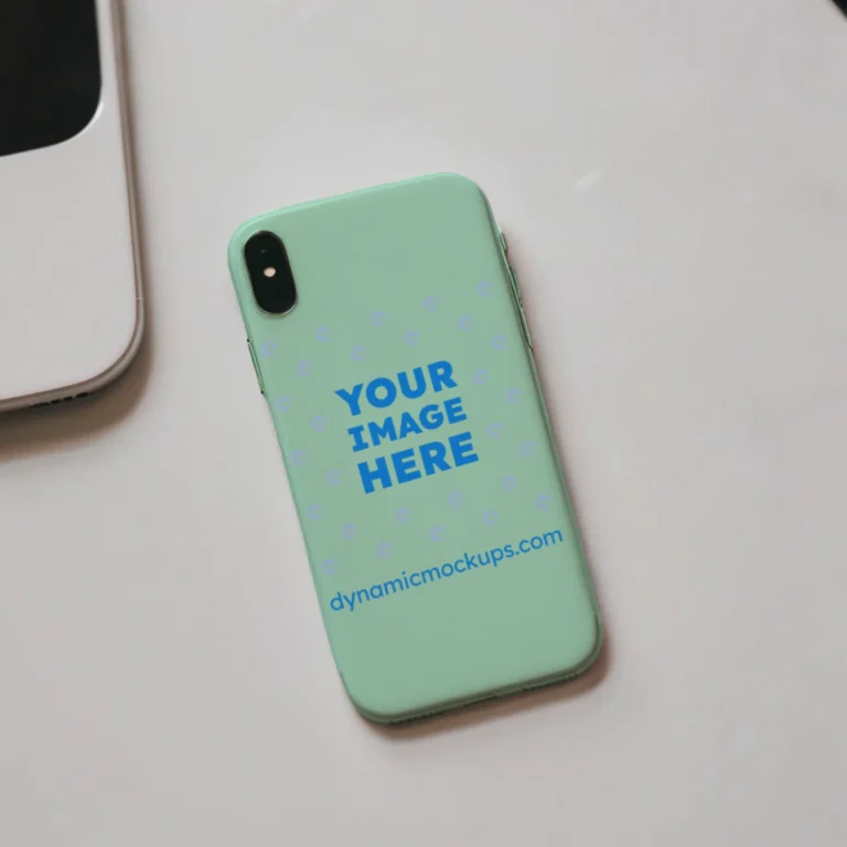 iPhone Mint Phone Case Mockup Template