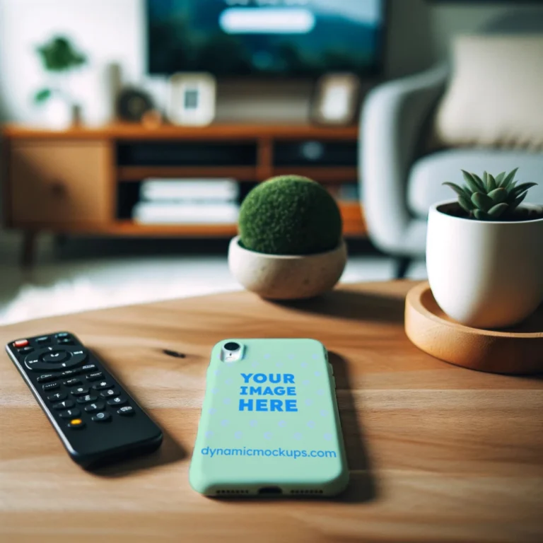 iPhone Mint Phone Case Mockup Template