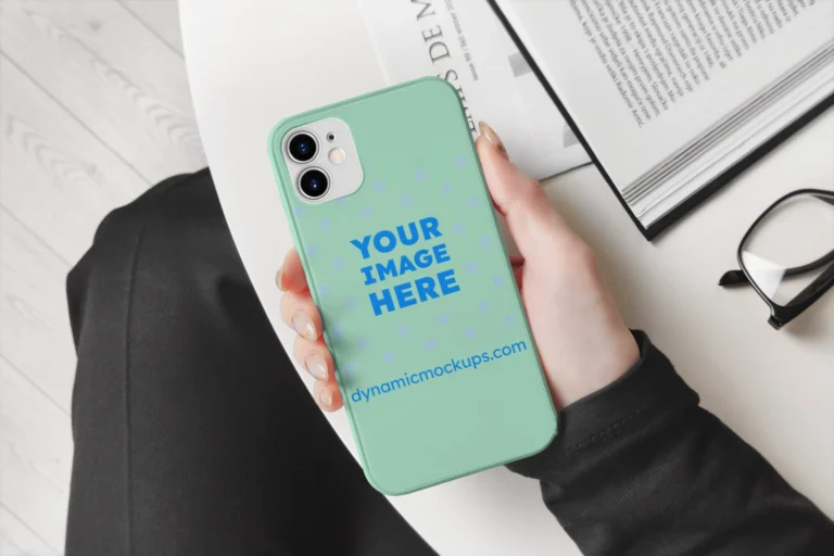 iPhone Mint Phone Case Mockup Template