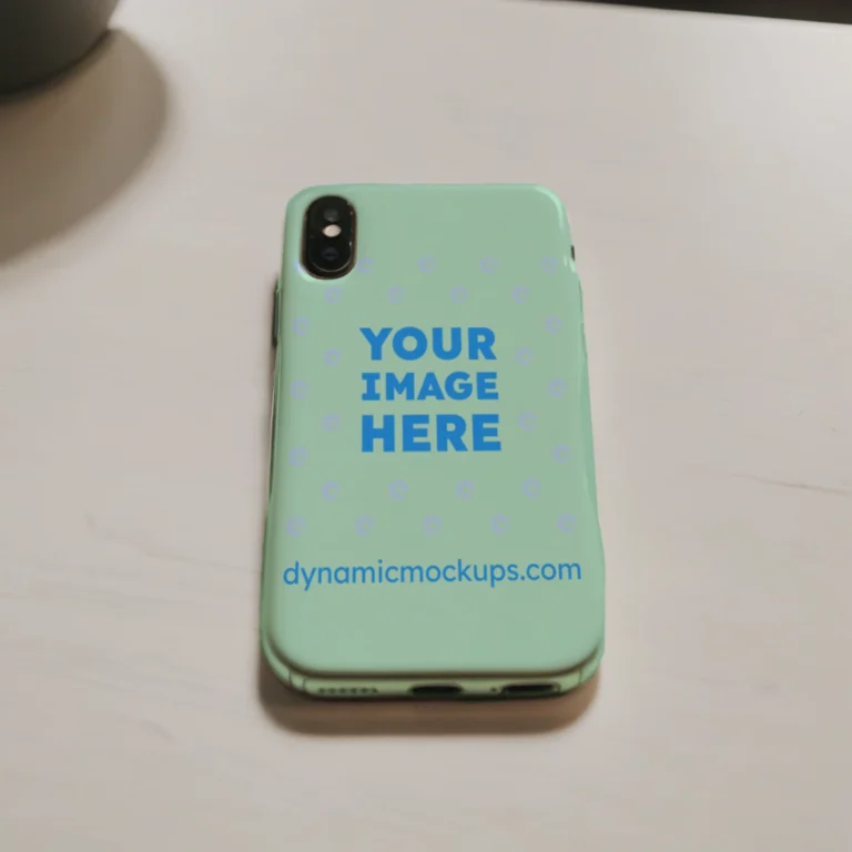iPhone Mint Phone Case Mockup Template